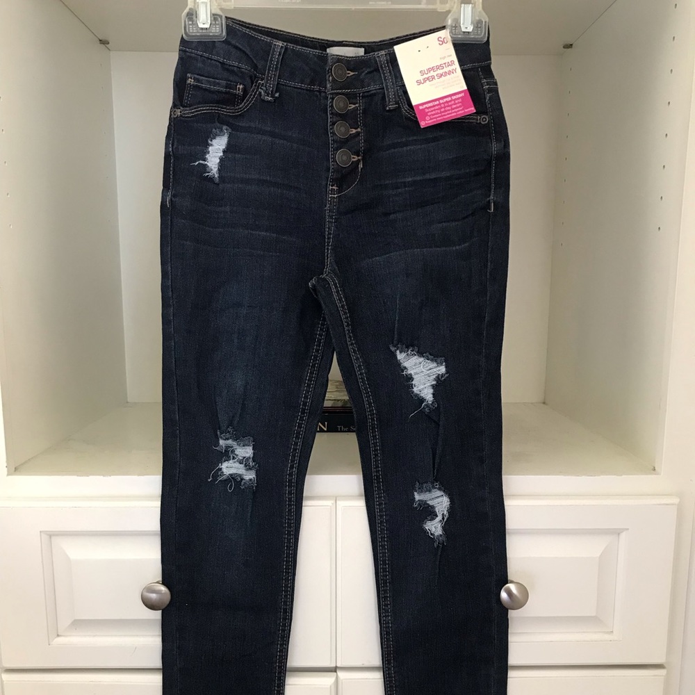 SO SUPERSTAR SUPER SKINNY, Size 10, blue jeans.